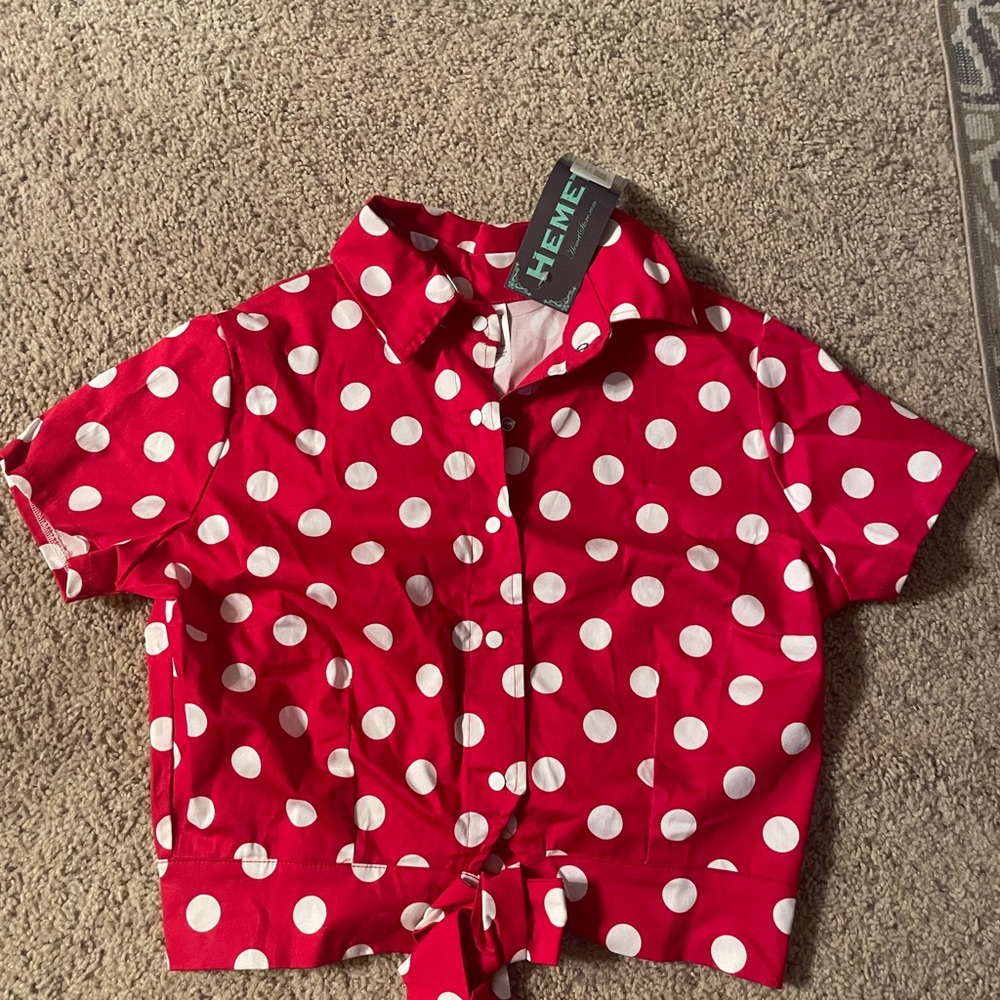 Red Polka Dot Kids Shirt